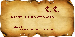 Király Konstancia névjegykártya